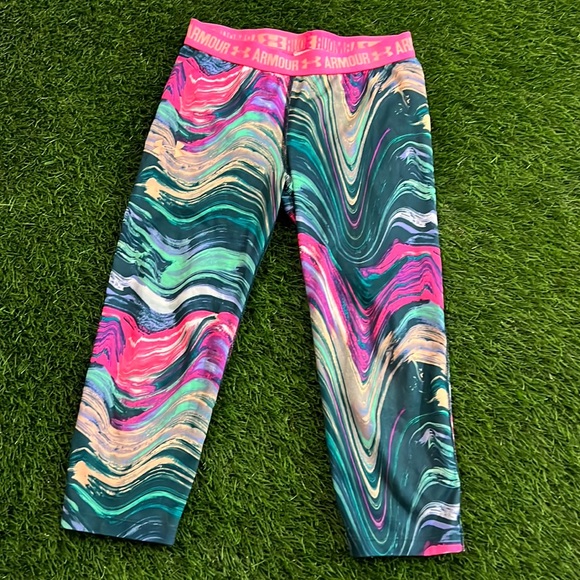 Under Armour Girls Capri Leggings - Picture 1 of 6